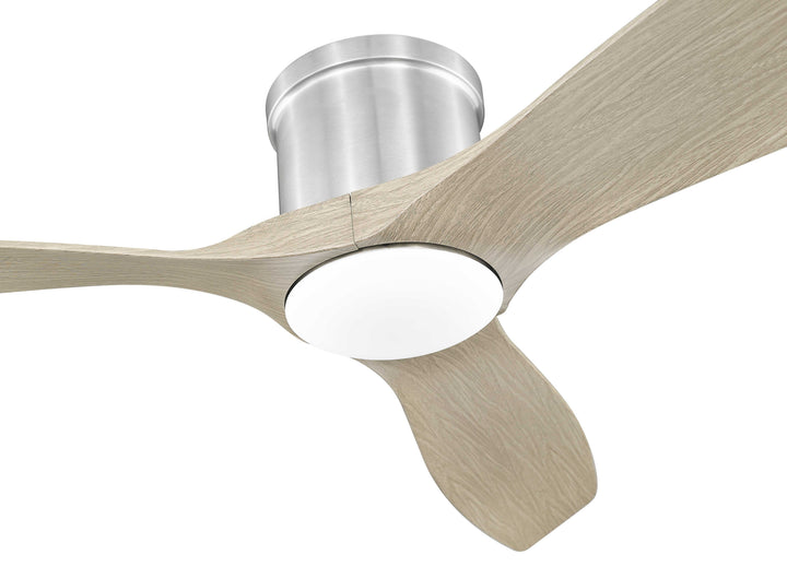 Apollo 52" Flush Ceiling Fan in Brushed Nickel with Driftwood Mirage Lighting Group