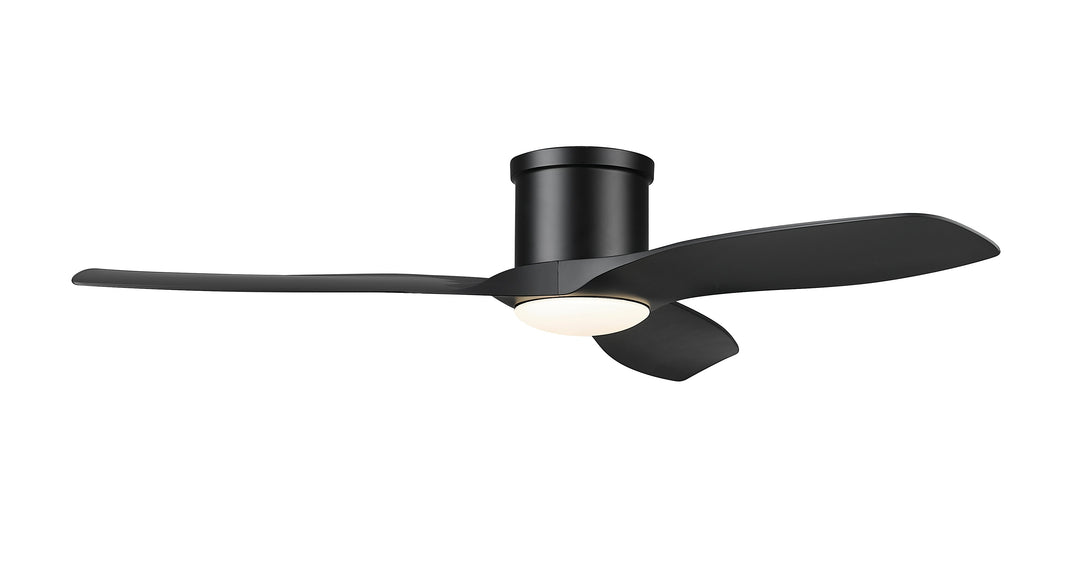 Apollo 52" Flush Ceiling Fan in Matte Black Mirage Lighting Group