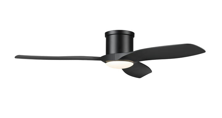 Apollo 52" Flush Ceiling Fan in Matte Black Mirage Lighting Group