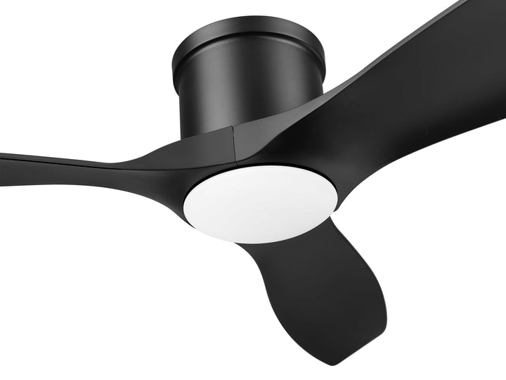 Apollo 52" Flush Ceiling Fan in Matte Black Mirage Lighting Group