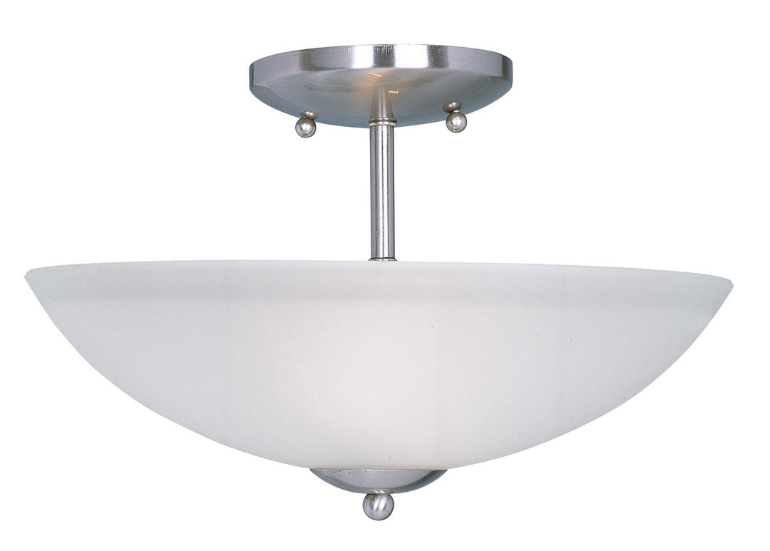 Maxim - 10042FTSN - Two Light Semi-Flush Mount - Logan - Satin Nickel