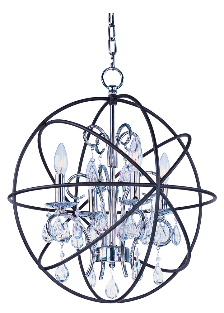Maxim - 25142ARPN - Four Light Pendant - Orbit - Anthracite / Polished Nickel