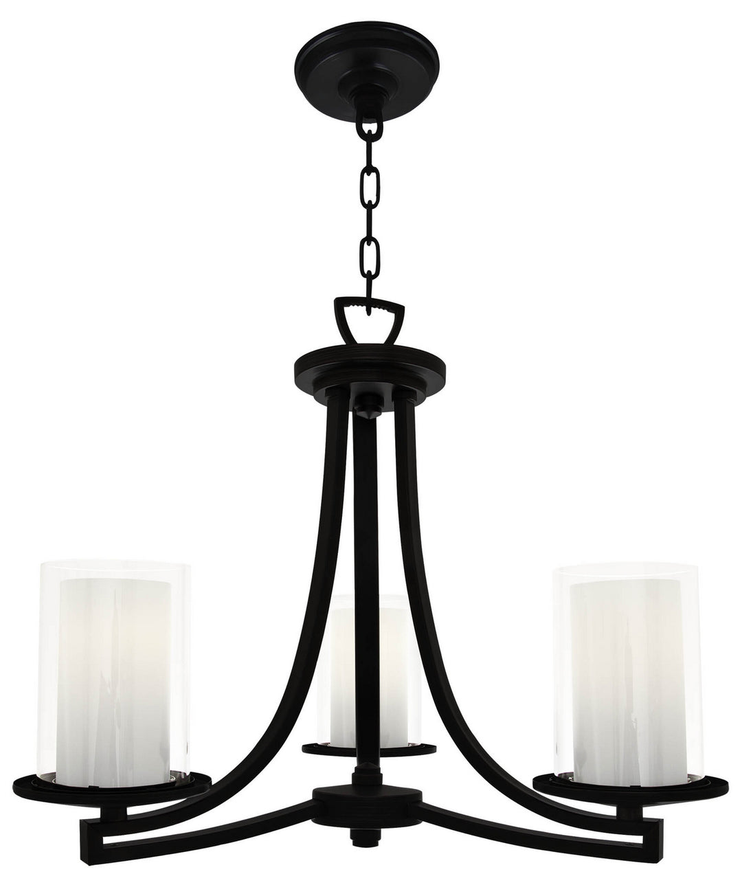 DVI Canada - DVP9023GR-OP - Three Light Semi-Flush Mount - Essex - Graphite w/Half Opal Glass