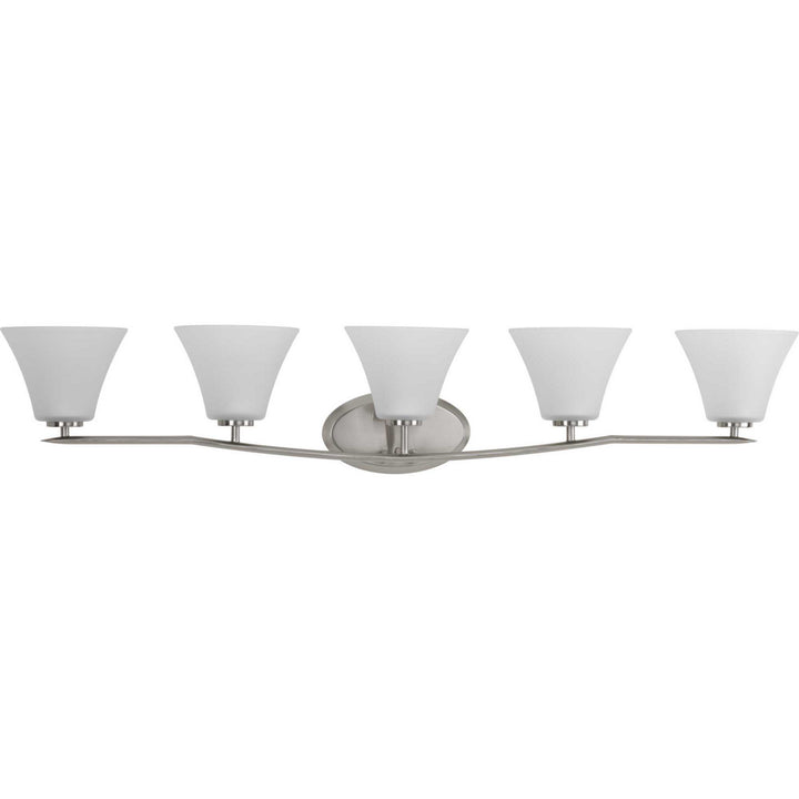 Bravo Five Light Bath Bracket in Brushed Nickel - available from The Lighting Shoppe, trusted by Canadian homeowners