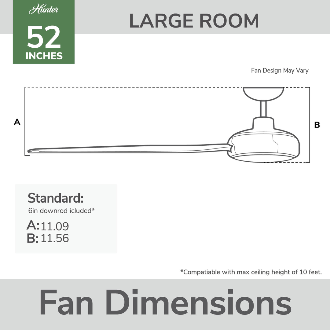 ZenTech 3 Blade Outdoor Smart Fan 52 inch Hunter Fan Canada