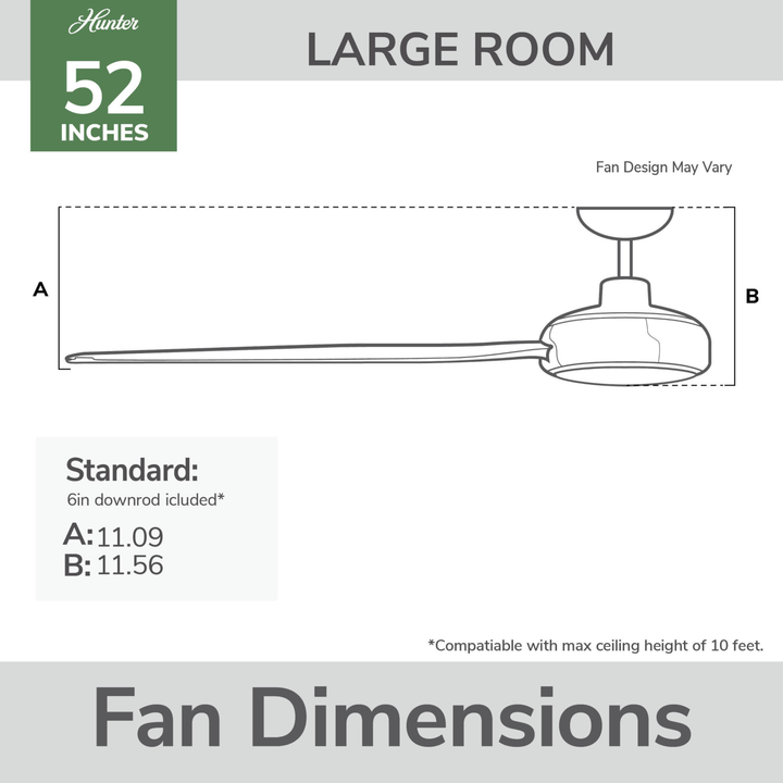 ZenTech 3 Blade Outdoor Smart Fan 52 inch Hunter Fan Canada