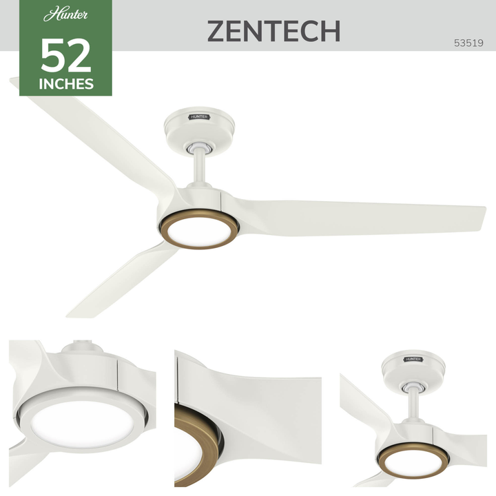 ZenTech 3 Blade Outdoor Smart Fan 52 inch Hunter Fan Canada
