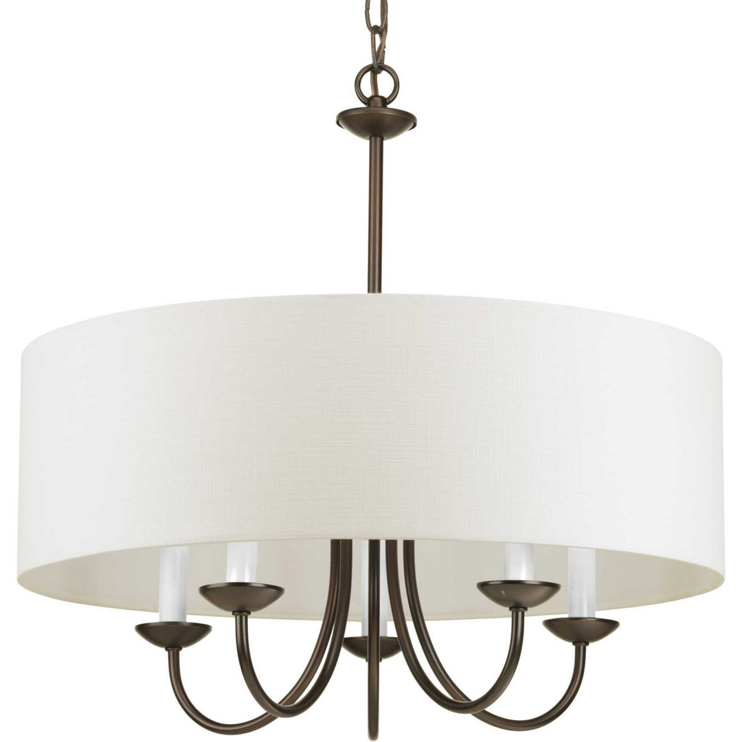 Progress Canada - P4217-20 - Five Light Chandelier - Drum Shade - Antique Bronze