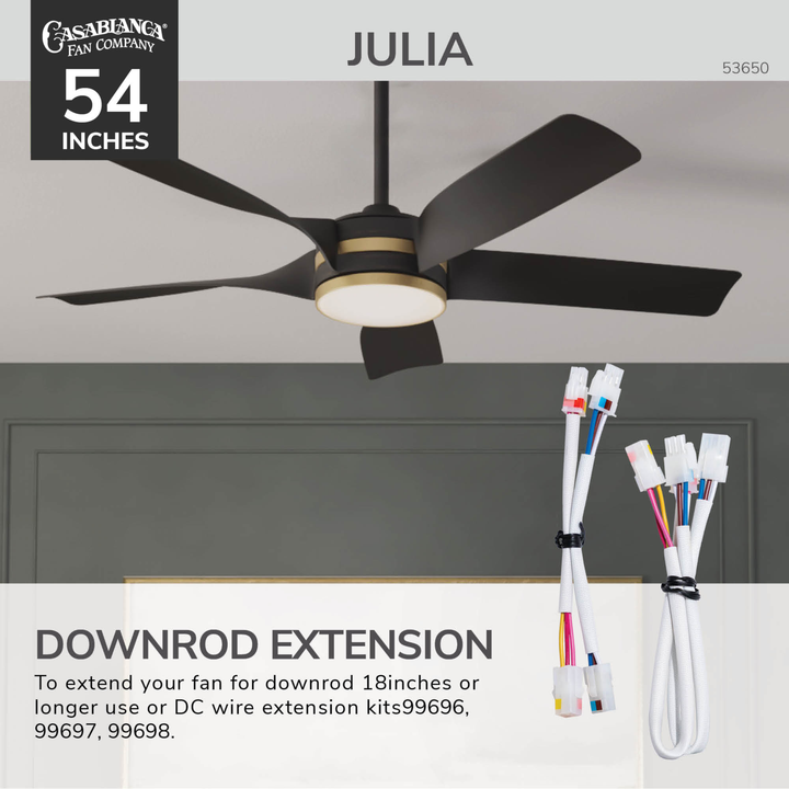 Julia Outdoor Energy Star DC with LED Light 54 inch with remote and wall control Hunter Fan Canada