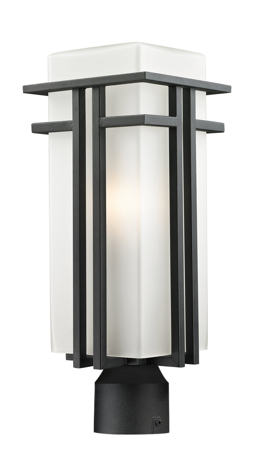 Abbey One Light Outdoor Post Mount Fixture in Black - available from The Lighting Shoppe, trusted by Canadian homeowners