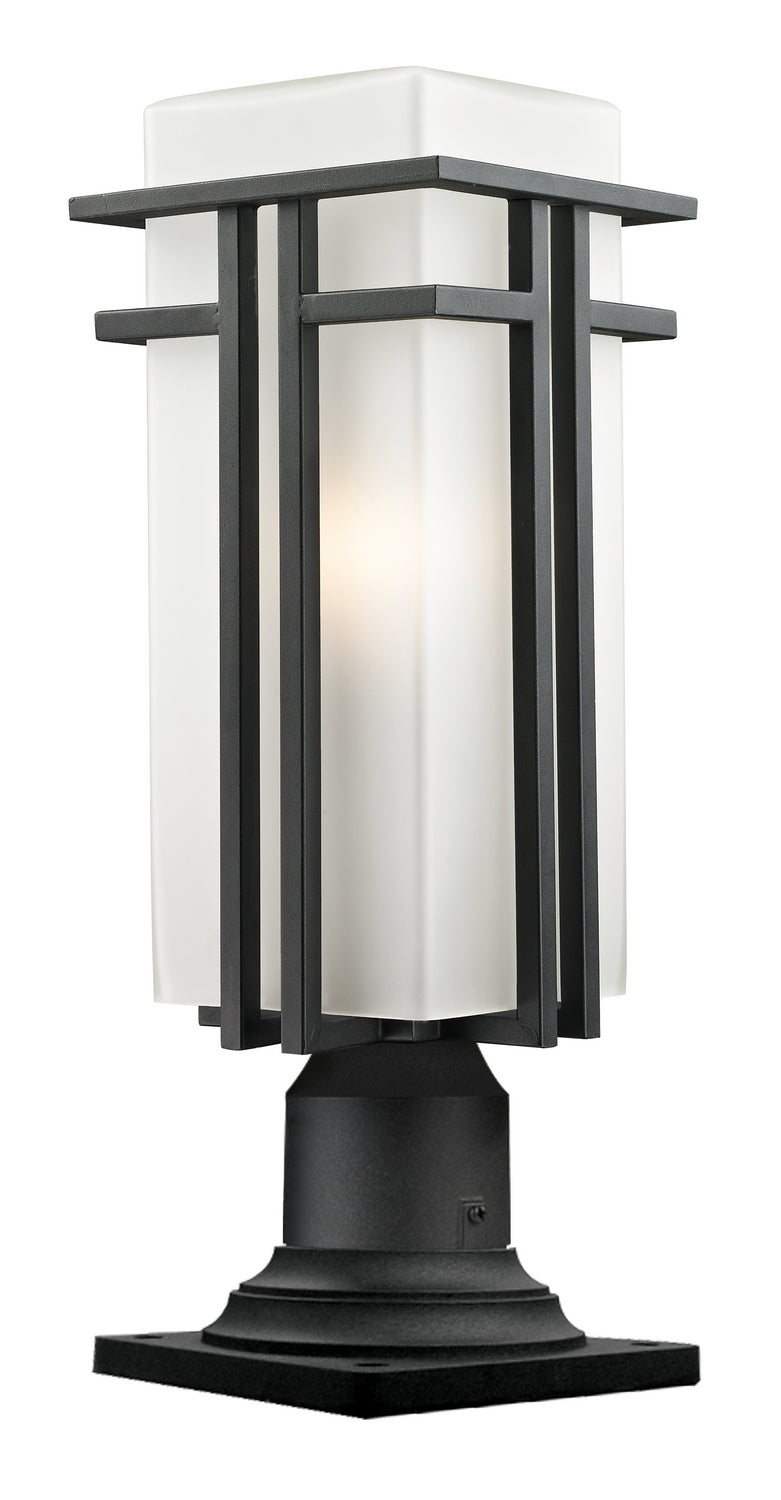 Abbey One Light Outdoor Pier Mounted Fixture in Black - available from The Lighting Shoppe, trusted by Canadian homeowners