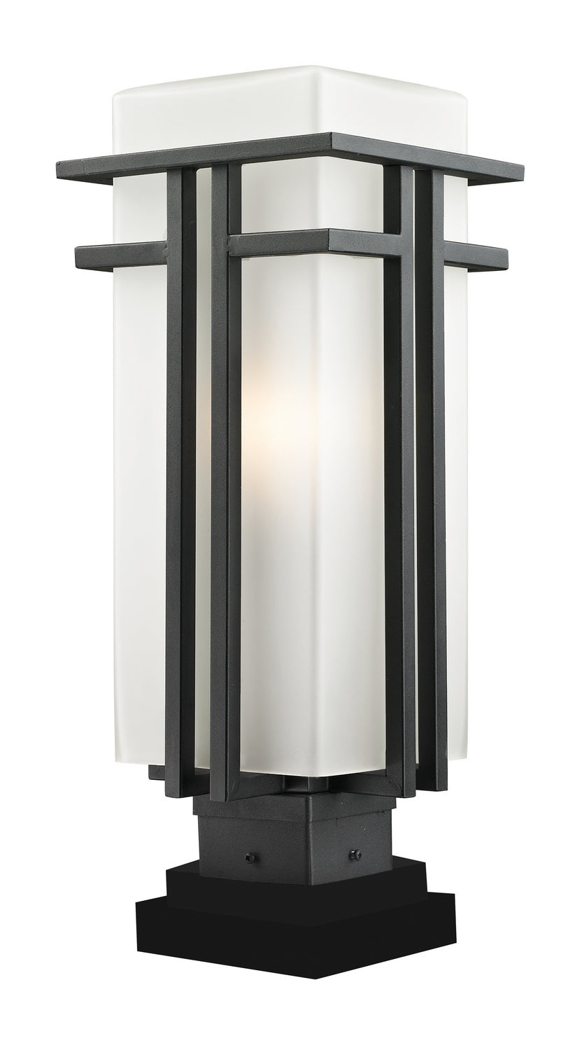 Abbey One Light Outdoor Pier Mounted Fixture in Black - available from The Lighting Shoppe, trusted by Canadian homeowners