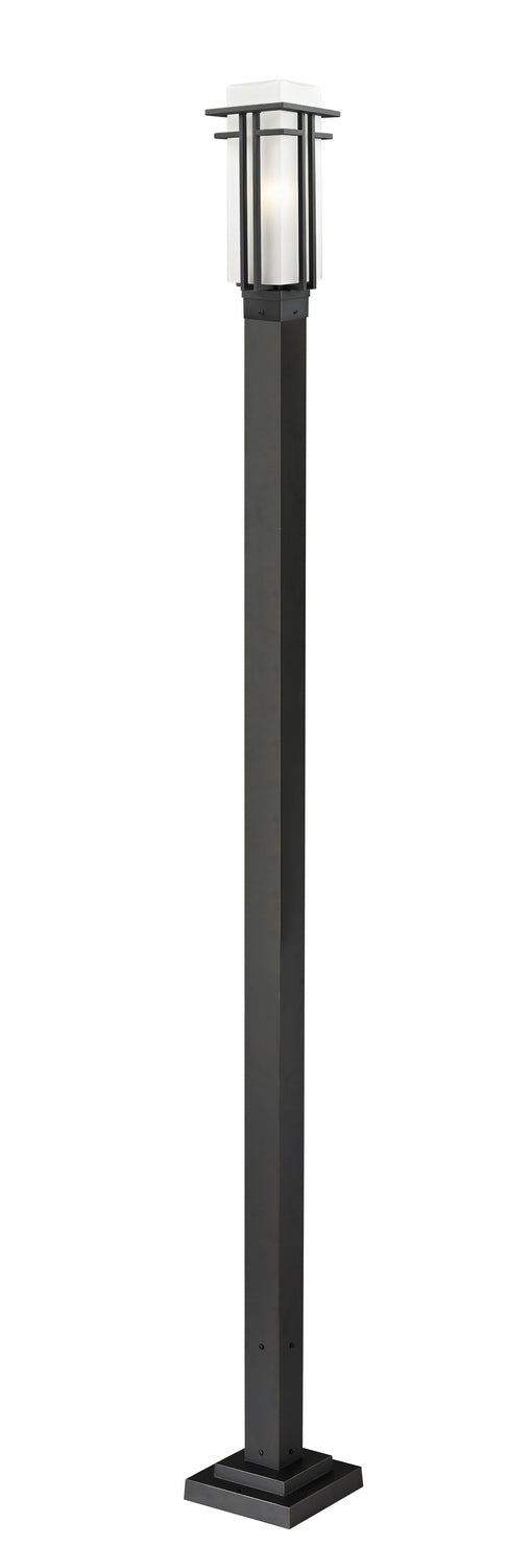Abbey One Light Outdoor Post Mounted Fixture in Black - available from The Lighting Shoppe, trusted by Canadian homeowners
