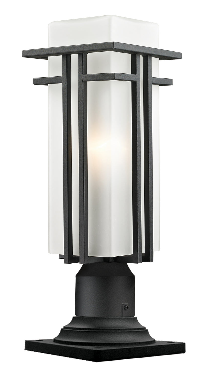 Abbey One Light Outdoor Pier Mounted Fixture in Black - available from The Lighting Shoppe, trusted by Canadian homeowners