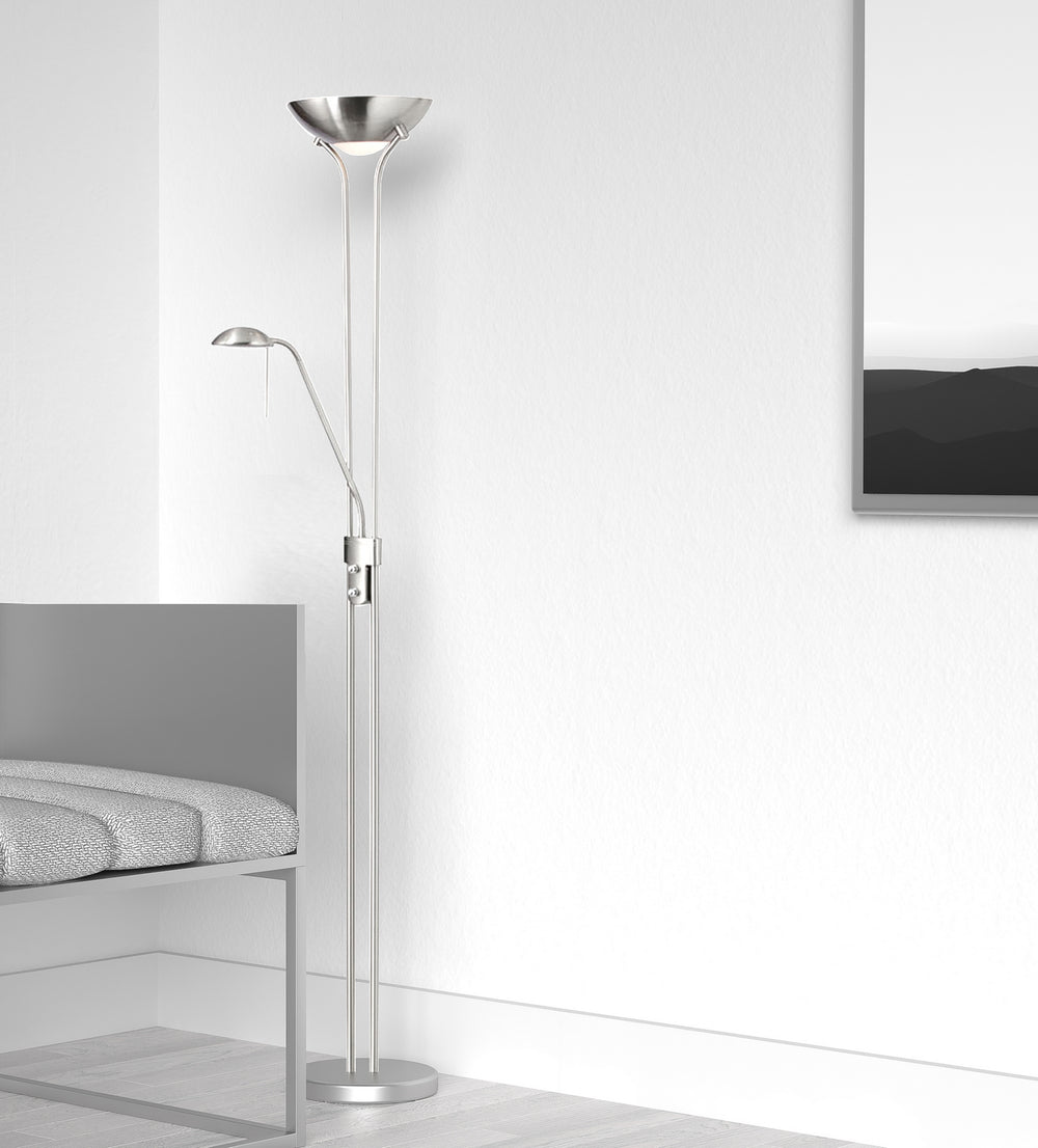 Dainolite Canada - 505F-SC - Three Light Floor Lamp - Contemporary - Satin Chrome