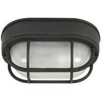 Bulkheads Oval and Round One Light Flushmount in Textured Black - available from The Lighting Shoppe, trusted by Canadian homeowners