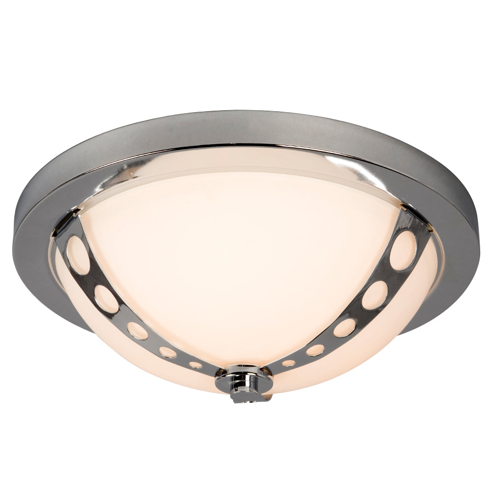 Kelsi Chrome Two Light Flush Mount in Chrome - available from The Lighting Shoppe, trusted by Canadian homeowners