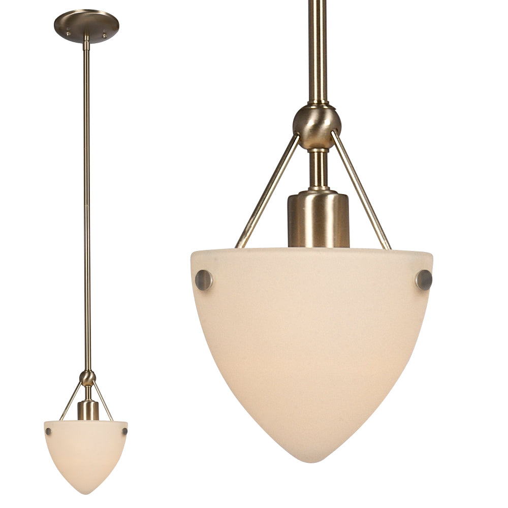 Vista Brushed Nickel One Light Pendant in Brushed Nickel - available from The Lighting Shoppe, trusted by Canadian homeowners