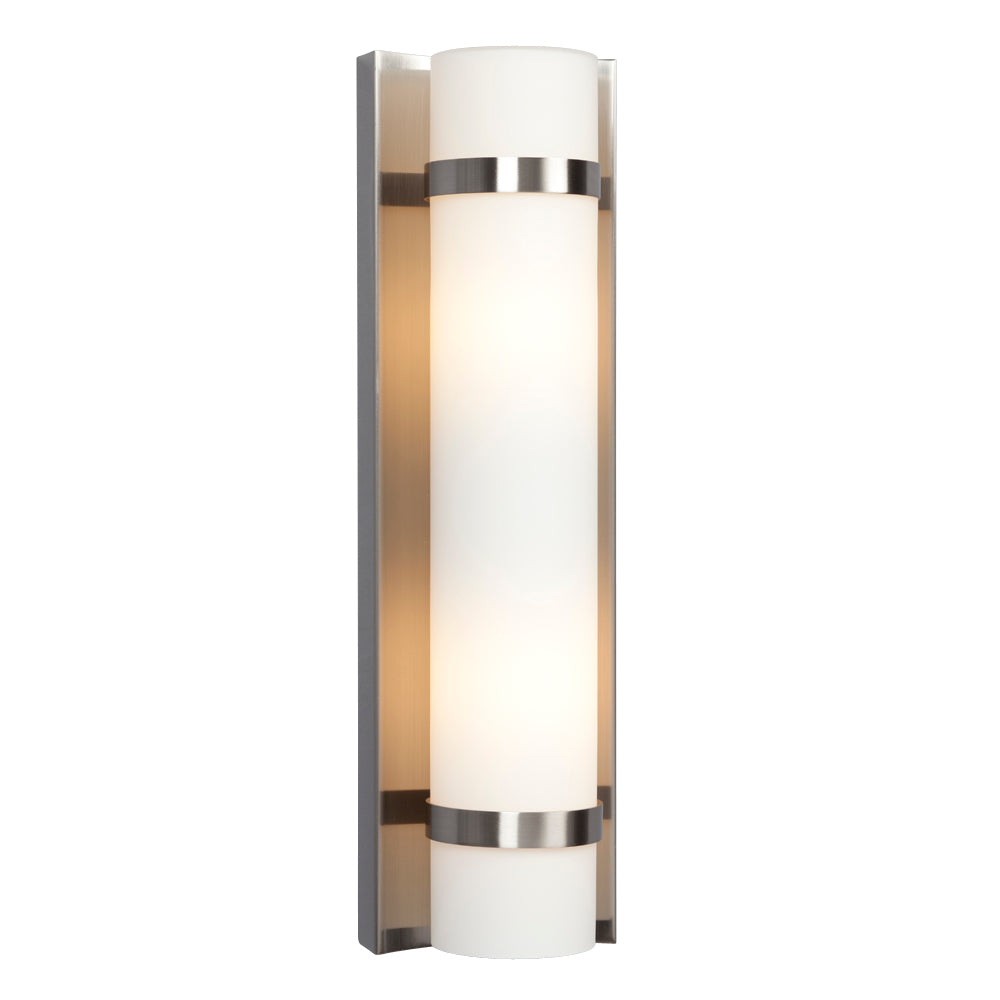Wall Sconce Two Light Wall Sconce in Brushed Nickel - available from The Lighting Shoppe, trusted by Canadian homeowners