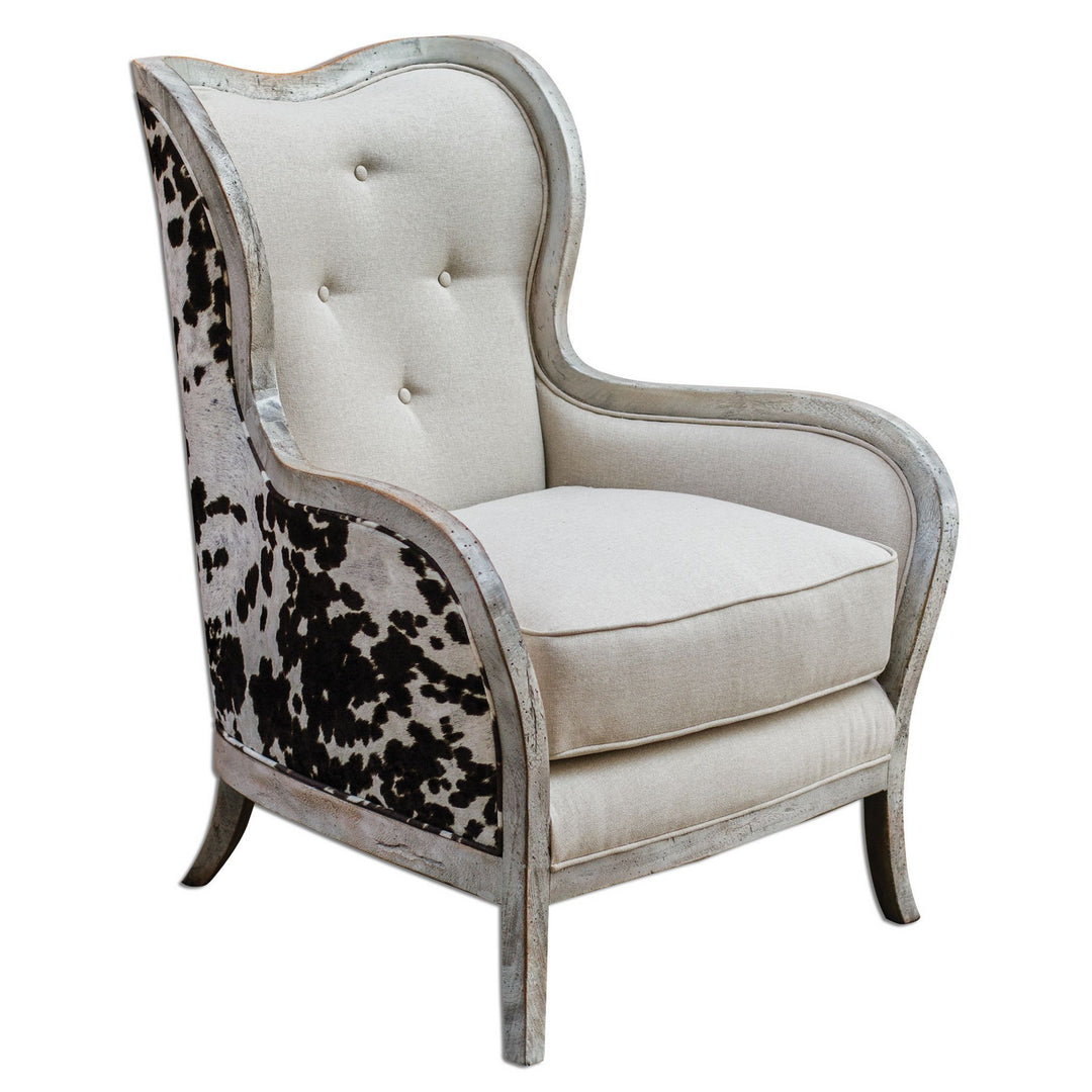 Chalina Arm Chair in Aged, Bone-white - available from The Lighting Shoppe, trusted by Canadian homeowners