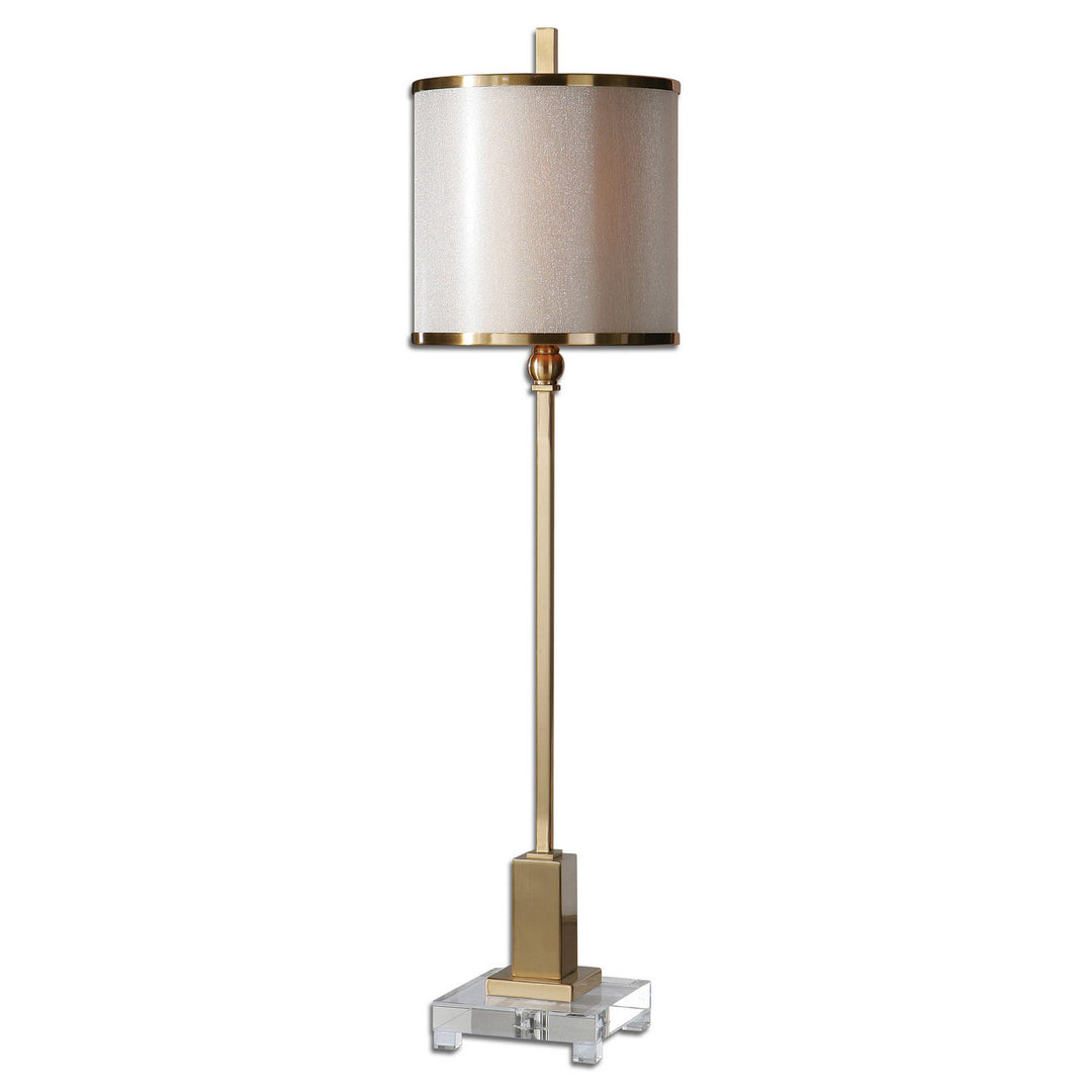 Villena One Light Buffet Lamp in Brushed Brass - available from The Lighting Shoppe, trusted by Canadian homeowners