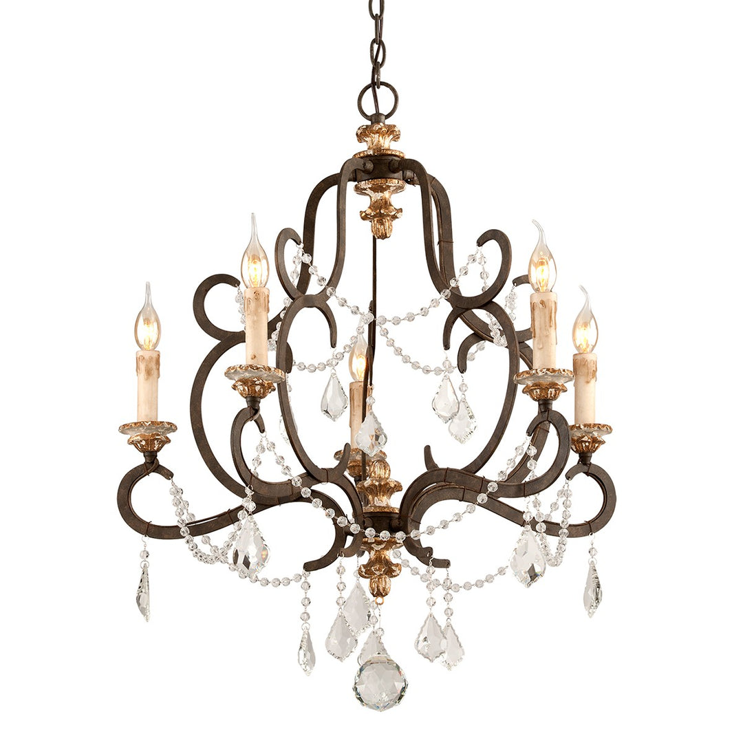 Troy Lighting Canada - F3515-PZ/DG - Five Light Chandelier - Bordeaux - Parisian Bronze