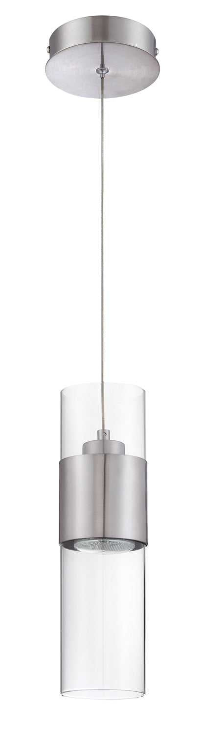 Lola One Light Pendant in Satin Nickel Kendal Canada