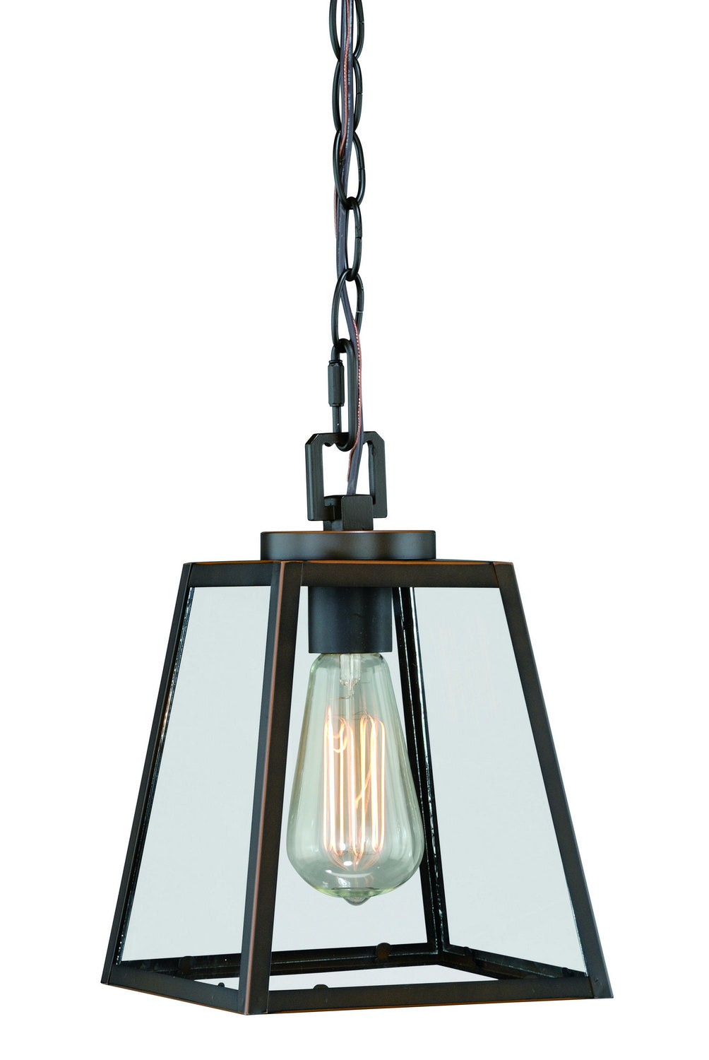 Grant One Light Mini Pendant in Burnished Bronze