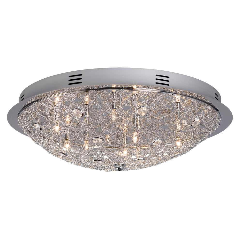 Flush Mount Nine Light Flush Mount in Chrome - available from The Lighting Shoppe, trusted by Canadian homeowners
