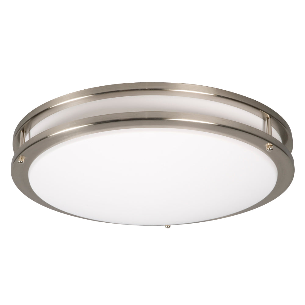 Flush Mount Two Light Flush Mount Ceiling Light in Brushed Nickel - available from The Lighting Shoppe, trusted by Canadian homeowners
