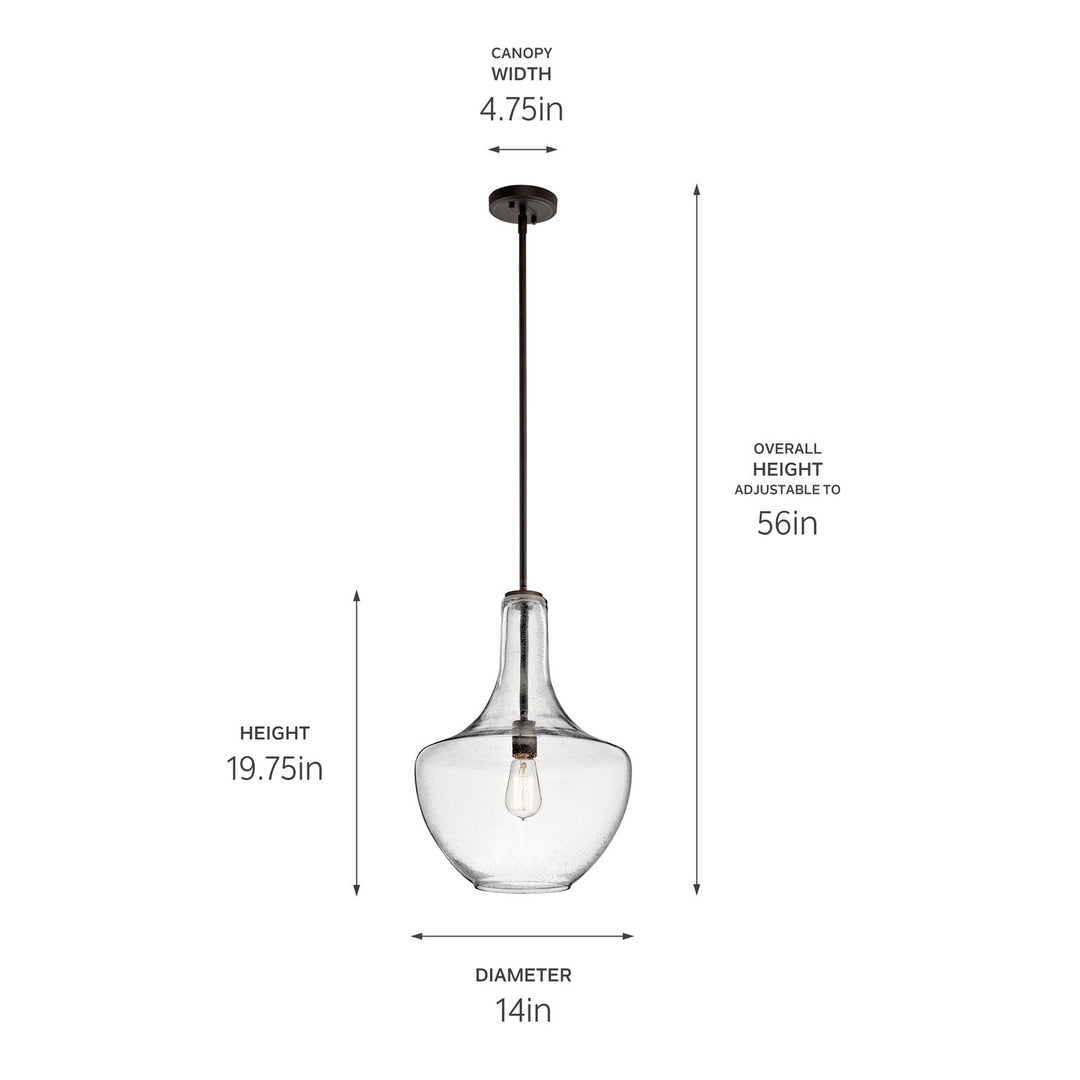 Kichler Canada - 42046OZCS - One Light Pendant - Everly - Olde Bronze