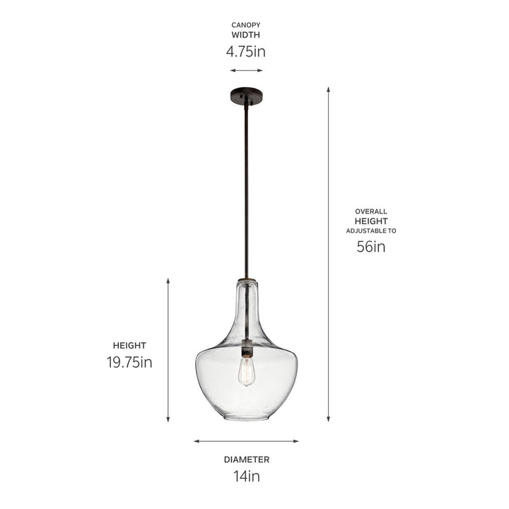 Kichler Canada - 42046OZCS - One Light Pendant - Everly - Olde Bronze