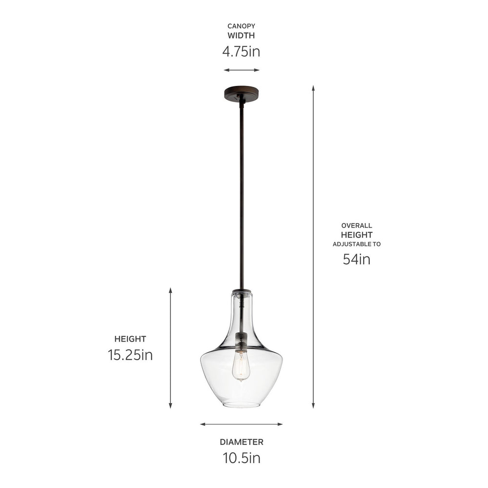 Kichler Canada - 42141OZCLR - One Light Pendant - Everly - Olde Bronze