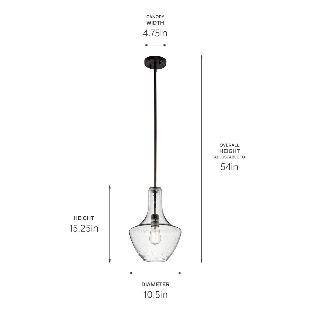 Kichler Canada - 42141OZCS - One Light Pendant - Everly - Olde Bronze