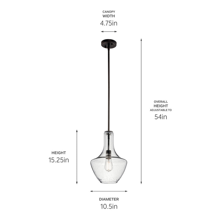 Kichler Canada - 42141OZCS - One Light Pendant - Everly - Olde Bronze