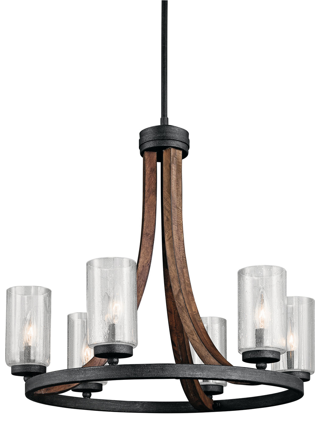 Kichler Canada - 43193AUB - Six Light Chandelier - Grand Bank - Auburn Stained