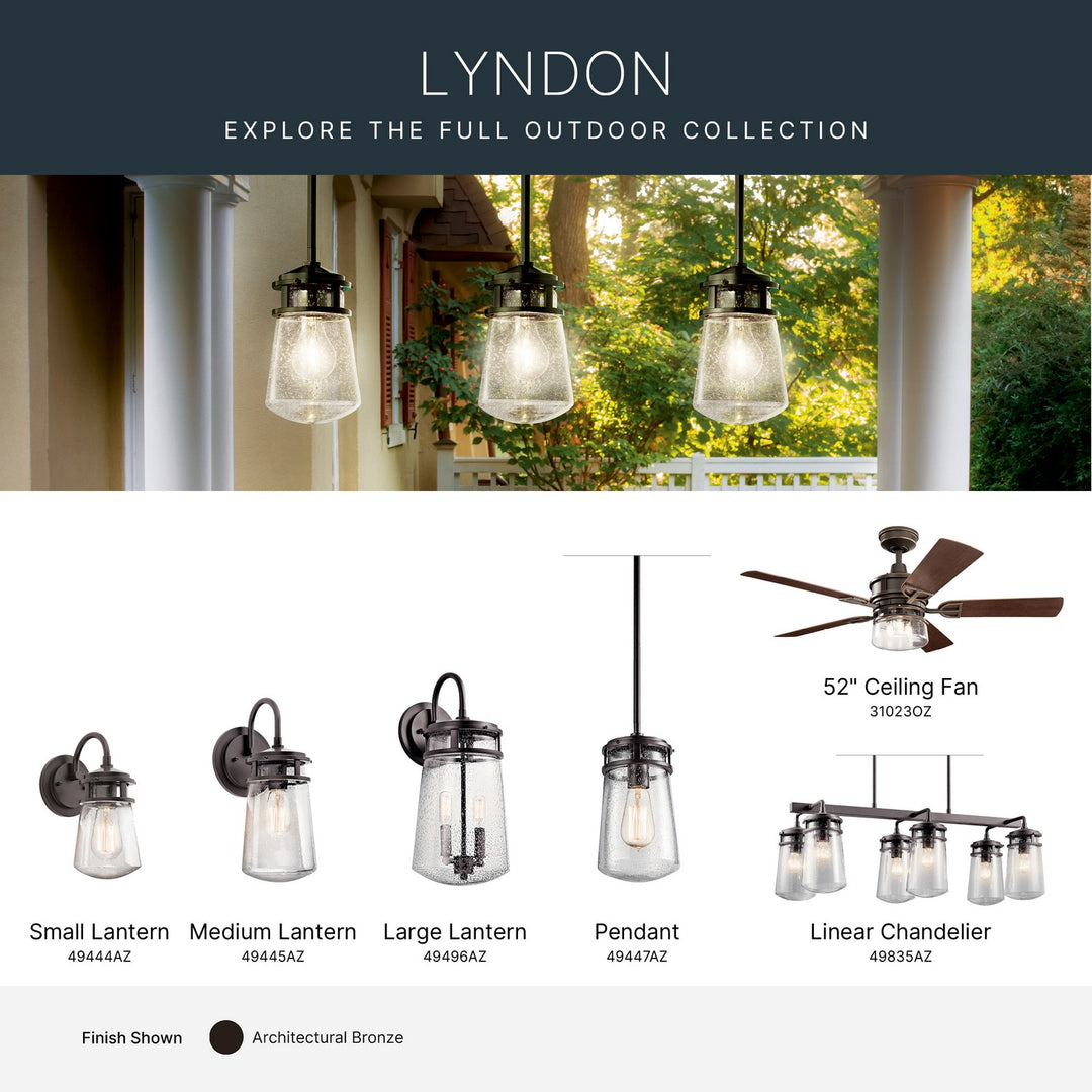 Kichler Canada - 49446AZ - One Light Outdoor Pendant - Lyndon - Architectural Bronze