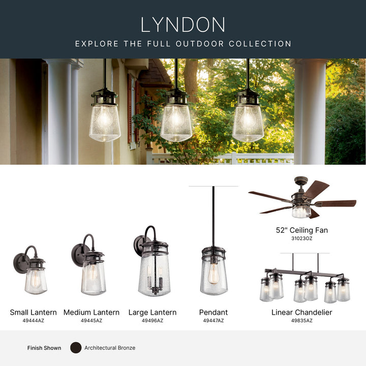 Kichler Canada - 49446AZ - One Light Outdoor Pendant - Lyndon - Architectural Bronze