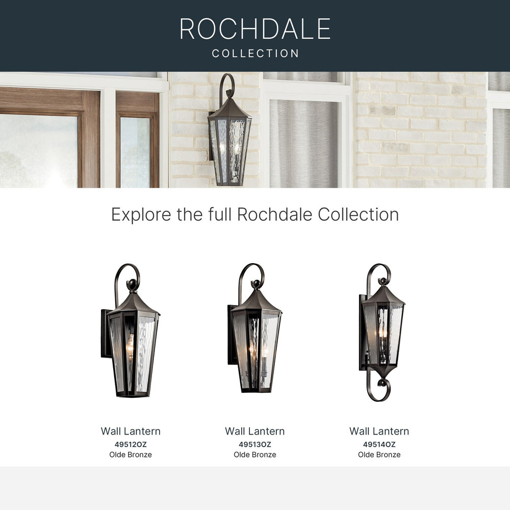 Kichler Canada - 49512OZ - One Light Outdoor Wall Mount - Rochdale - Olde Bronze
