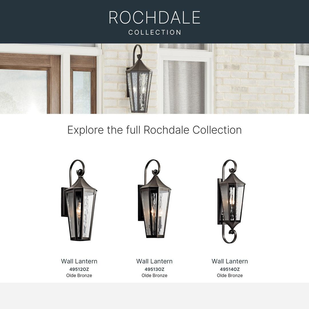 Kichler Canada - 49512OZ - One Light Outdoor Wall Mount - Rochdale - Olde Bronze