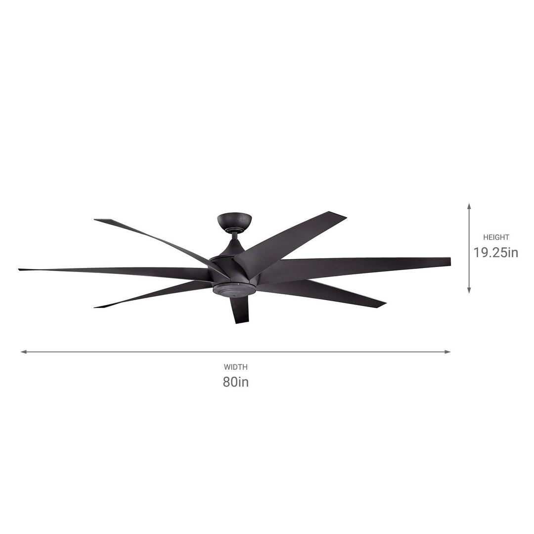 Kichler Canada - 310115DBK - 80"Ceiling Fan - Lehr - Distressed Black