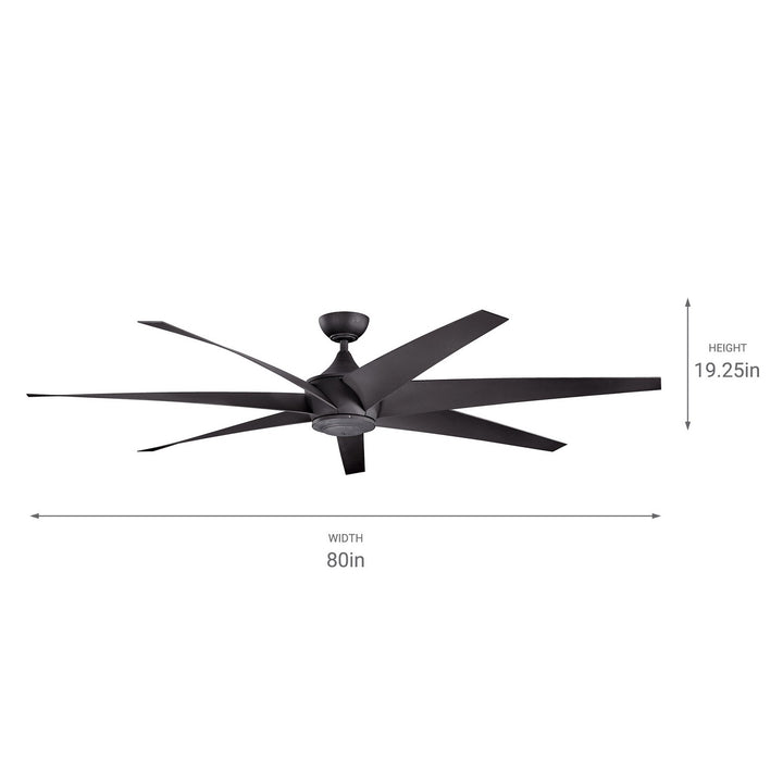 Kichler Canada - 310115DBK - 80"Ceiling Fan - Lehr - Distressed Black