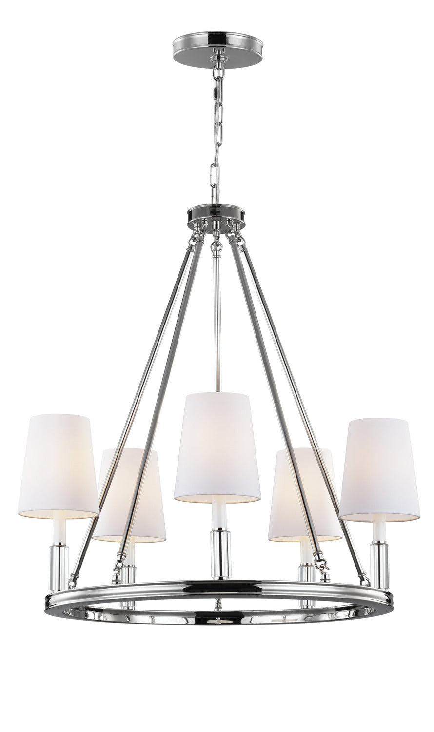 Visual Comfort Studio Canada - F2922/5PN - Five Light Chandelier - Lismore - Polished Nickel