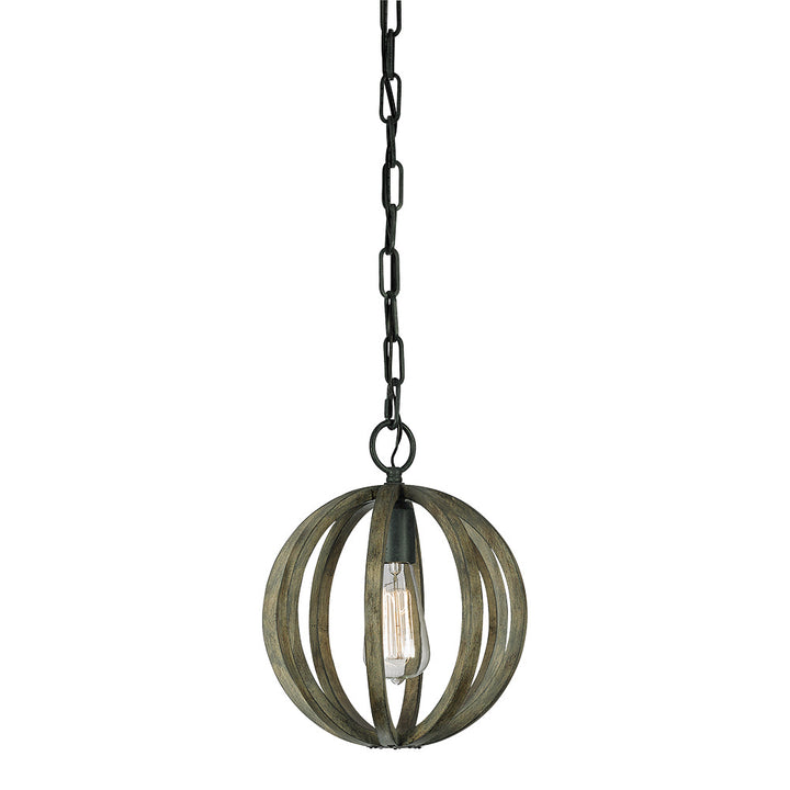 Visual Comfort Studio Canada - P1302WOW/AF - One Light Mini Pendant - Allier - Weathered Oak Wood / Antique Forged Iron