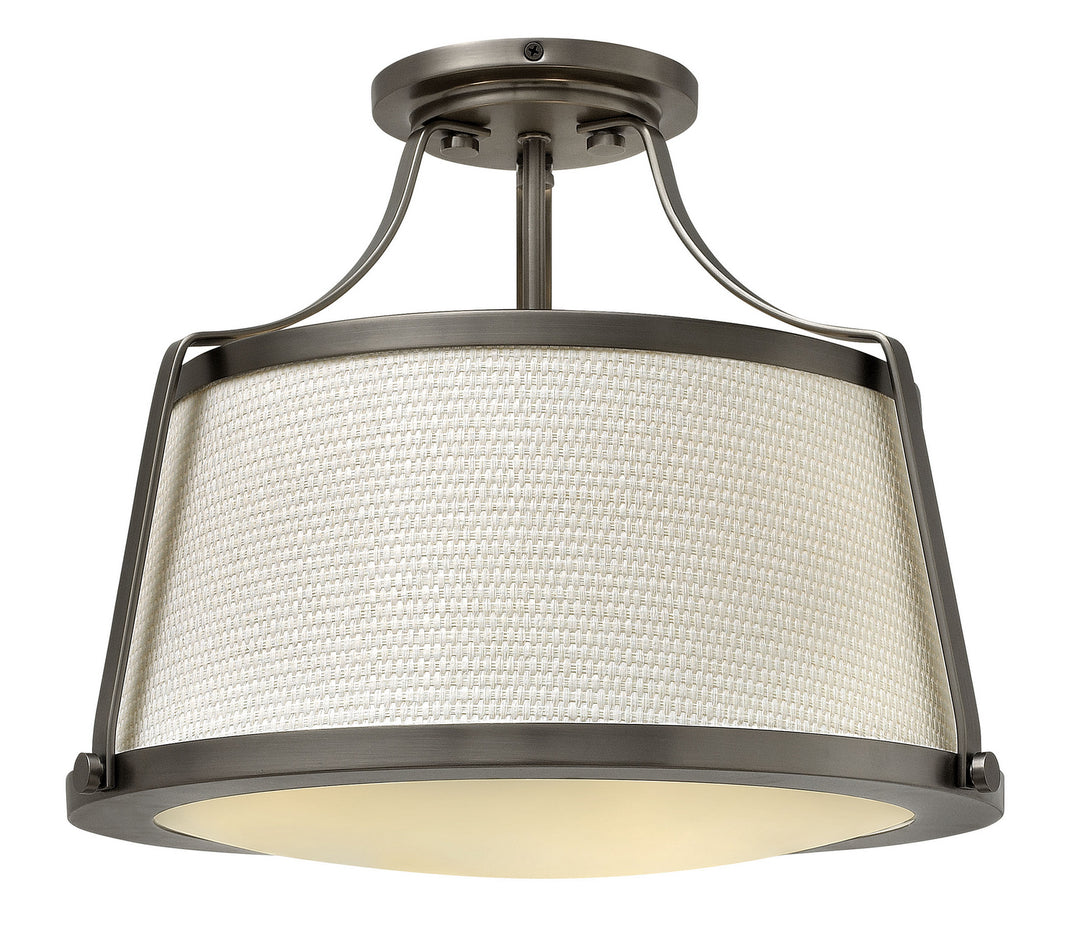 Charlotte LED Semi-Flush Mount in Antique Nickel - available from The Lighting Shoppe, trusted by Canadian homeowners