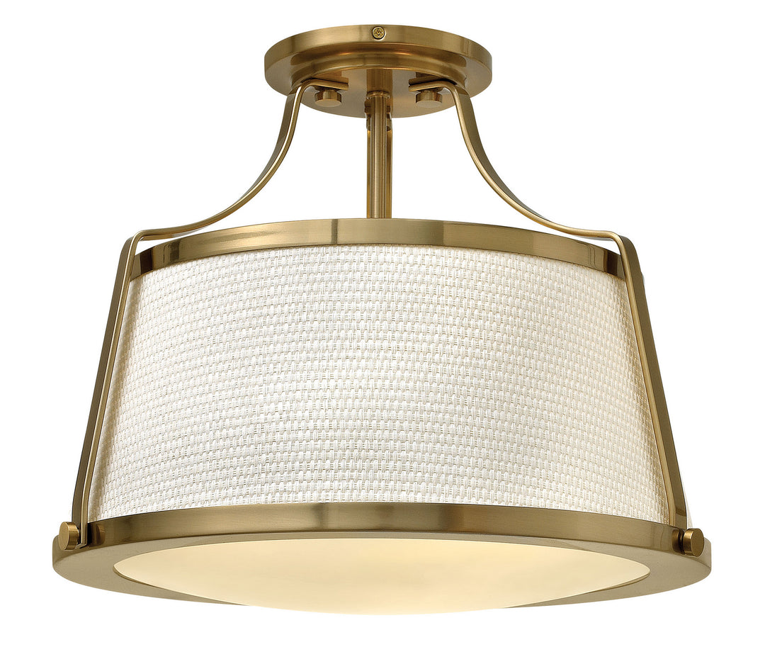 Charlotte LED Semi-Flush Mount in Brushed Caramel - available from The Lighting Shoppe, trusted by Canadian homeowners