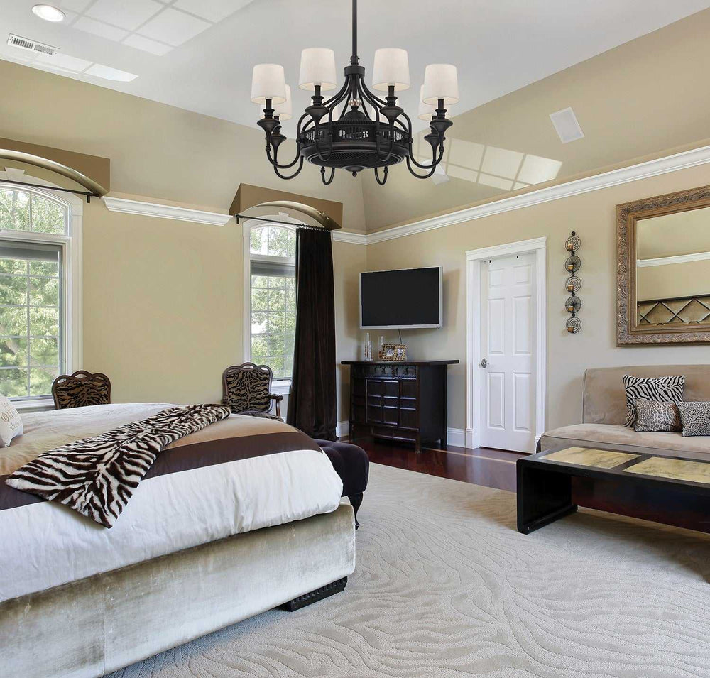 Brisa Eight Light Fan D'lier in English Bronze Savoy House