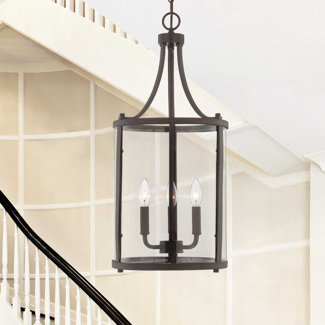 Savoy House - 7-1040-3-13 - Three Light Foyer Pendant - Penrose - English Bronze