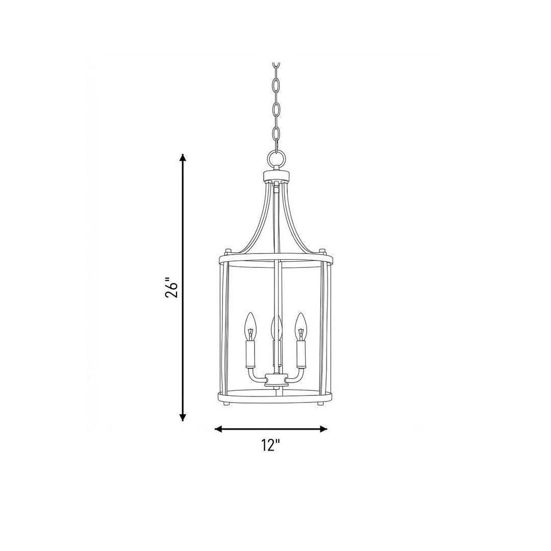 Savoy House - 7-1040-3-13 - Three Light Foyer Pendant - Penrose - English Bronze