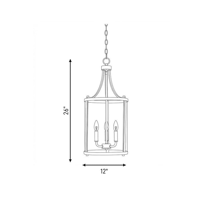 Savoy House - 7-1040-3-13 - Three Light Foyer Pendant - Penrose - English Bronze